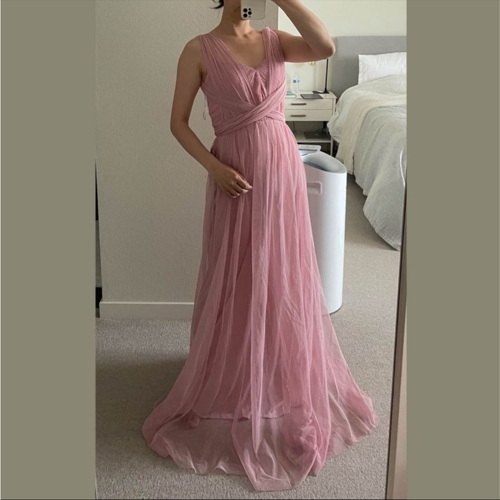 Birdy grey bridesmaid dress dusty rose